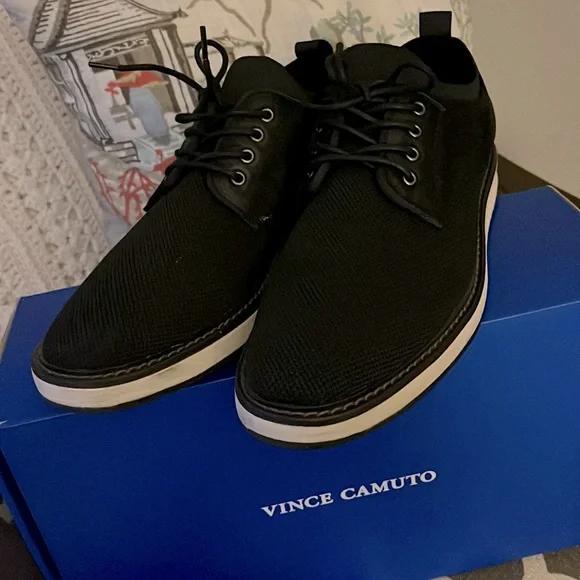 Vince Camuto VY-EERO Black Sport Stretch Men’s Dress/Casual Oxford Shoe Size 11 Vince Camuto Shoes Mens 11 M Eero Oxford Sneakers Black Lace  main image 4